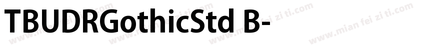 TBUDRGothicStd B字体转换